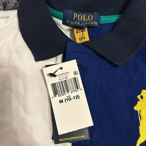 Polo by Ralph Lauren Kids Colorblock Polo Shirt with tags NWT Medium size 10-12.